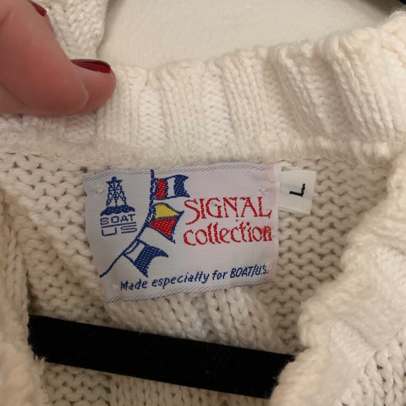 BOAT/US Signal Collection Cable Sweater - Picture 4 of 5